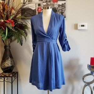 Willa Blue Wrap around Dress Size Small